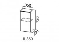 Шкаф навесной 350 Ш350 Вектор СВ 350х720х296