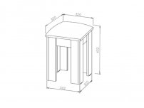 Табурет №1 Белый