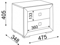 Тумба прикроватная Глэдис М30 ШхВхГ 475х405х348 мм