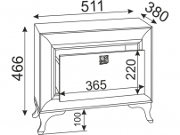 Тумба прикроватная Саванна М03 ШхВхГ 511х466х380 мм