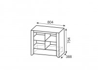 Тумба Твист 12 ШхВхГ 804х754х388 мм